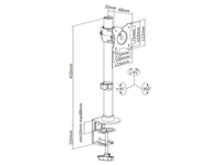 Multibrackets 3293 Flachbildschirm-Tischhalterung 68,6 cm (27") Tisch/Bank Schwarz
