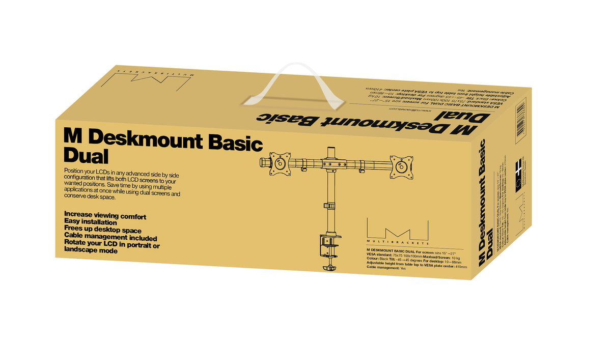 Multibrackets 3309 Flachbildschirm-Tischhalterung 68,6 cm (27") Tisch/Bank Schwarz