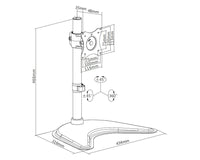 Multibrackets 3323 Flachbildschirm-Tischhalterung 68,6 cm (27") Tisch/Bank Schwarz