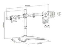 Multibrackets 3330 Flachbildschirm-Tischhalterung 68,6 cm (27") Tisch/Bank Schwarz