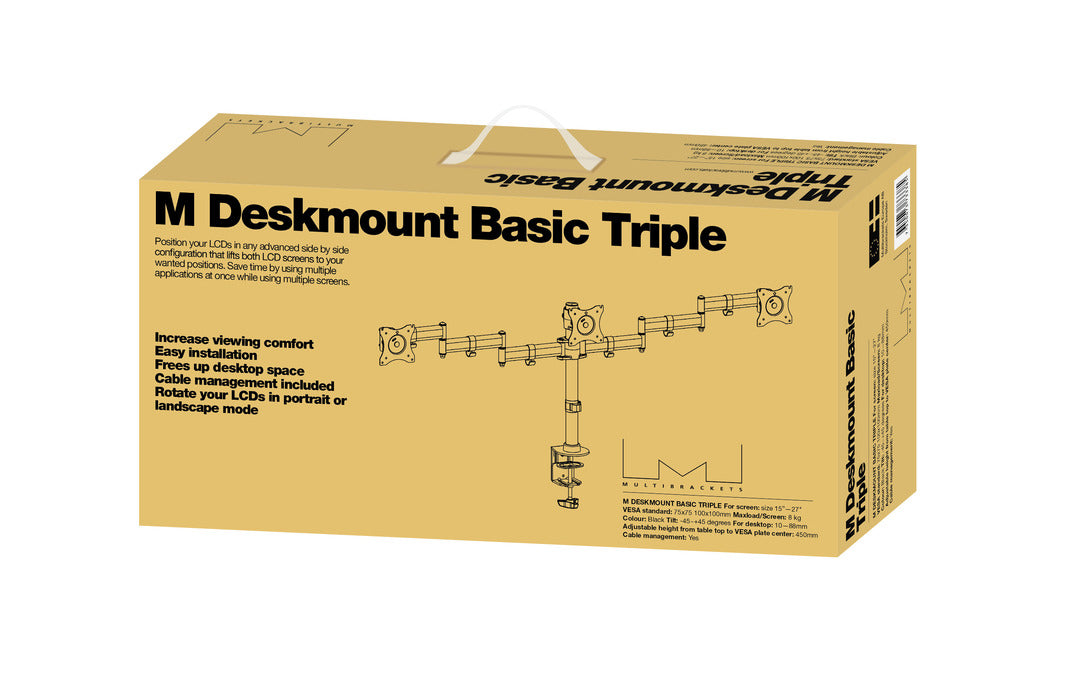 Multibrackets 3385 Flachbildschirm-Tischhalterung 68,6 cm (27") Tisch/Bank Schwarz