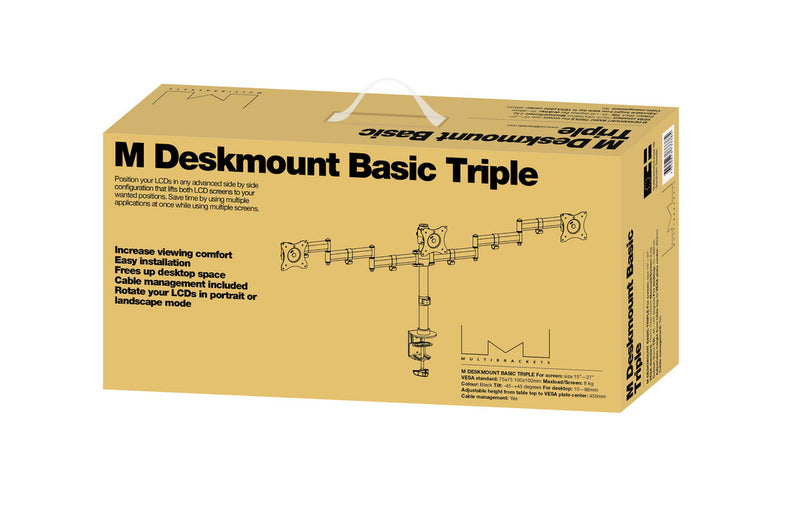 Multibrackets 3385 Flachbildschirm-Tischhalterung 68,6 cm (27") Tisch/Bank Schwarz