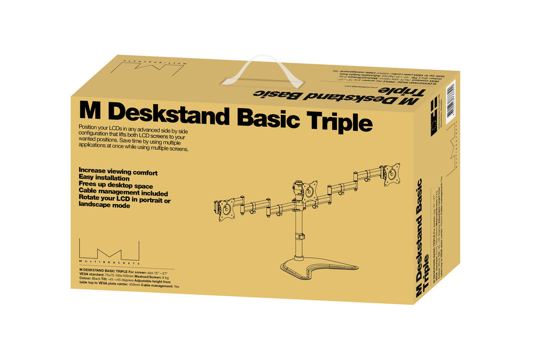 Multibrackets 3392 Flachbildschirm-Tischhalterung 68,6 cm (27") Tisch/Bank Schwarz