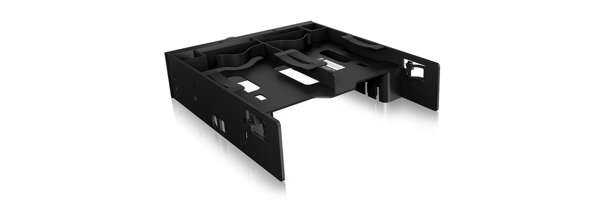 ICY BOX IB-5251, Festplatteneinbaurahmen, 2x 2,5" + 1x 3,5" HDD/SSDs in einem 5,25" Einbauschacht, mit Frontblende