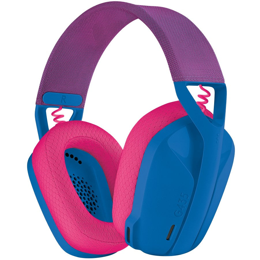 LOGITECH Lightspeed G435 Headset full size Bluetooth / 2.4 GHz radio frequency wireless blue Discord Certified