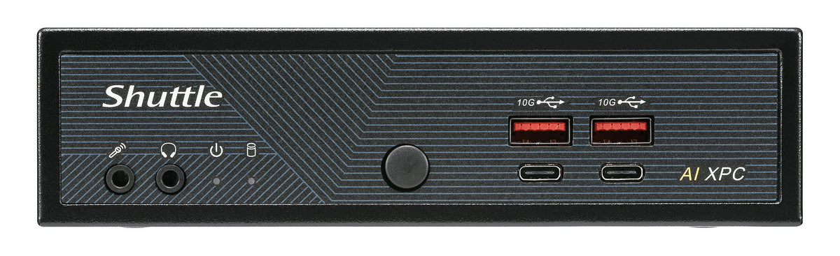Shuttle Slim AI PC DN11H7 Intel Core Ultra 7 155H, Intel Arc graphics, 2xHDMI, 2x DP, 4x 2.5Gbit LAN, VESA, 24/7 Dauerbetrieb