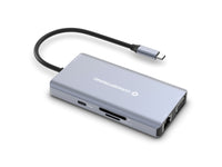 Conceptronic DONN20G 10-in-1 USB 3.2 Gen 1 Dockingstation, HDMI, VGA, USB-A 5Gbps, USB-C 5Gbps, SD, TF/MicroSD, Audio, GbE LAN, 100W USB PD