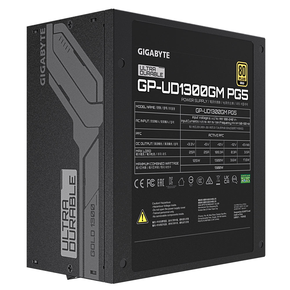 GIGABYTE UD1300GM PG5 Netzteil 1300 W 20+4 pin ATX ATX Schwarz