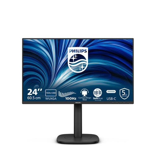 Philips 3000 series 24B2N3200D/00 Computerbildschirm 61,2 cm (24.1") 1920 x 1200 Pixel WUXGA LCD Schwarz