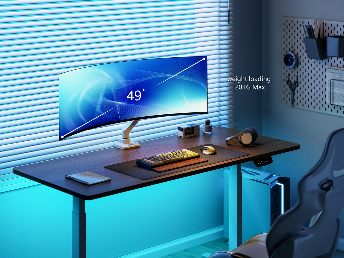 Equip 17"-49" Schwerlast-Monitor-Schreibtischhalterung, Weiß