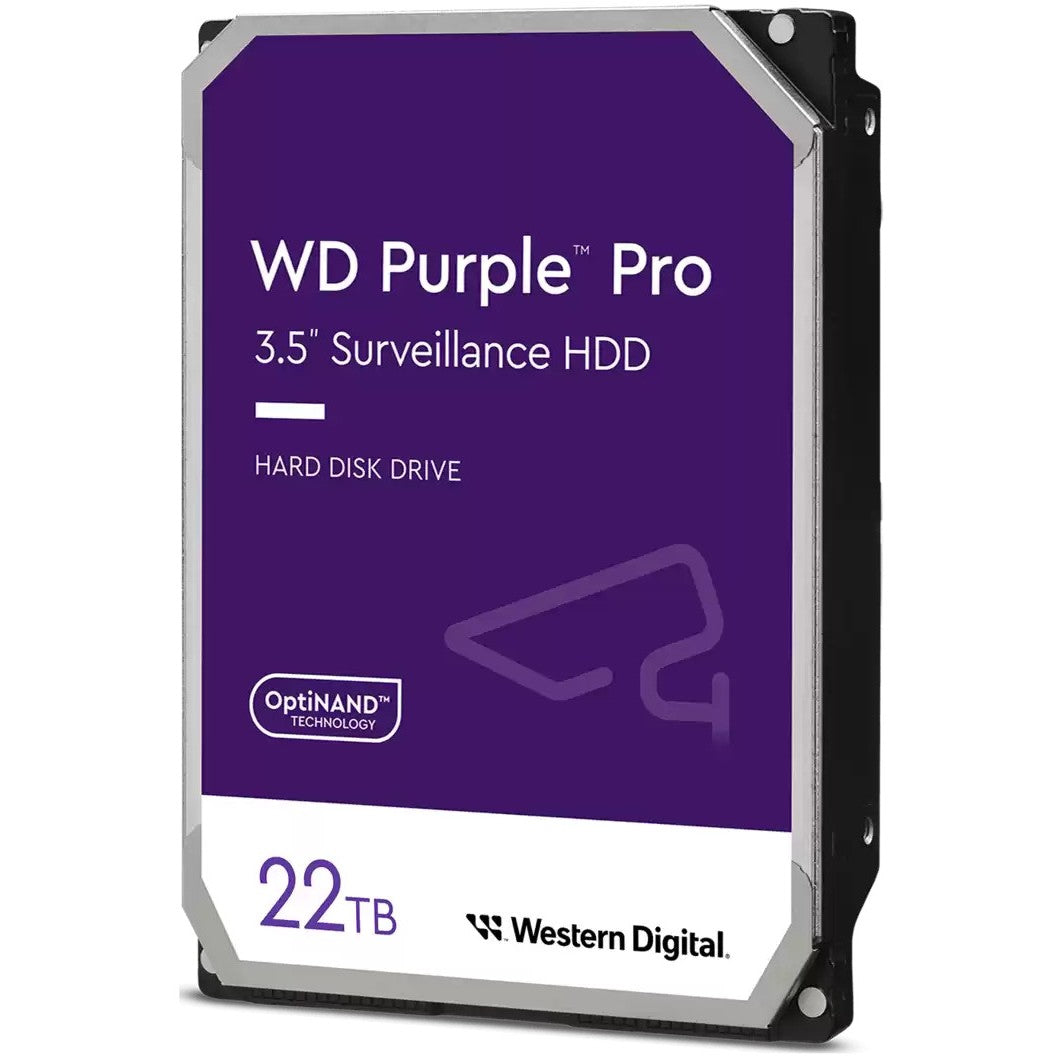 WD Purple Pro 22TB SATA 6Gb/s HDD 8.89cm 3.5Zoll internal 7200Rpm 512MB Cache 24x7 Bulk