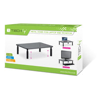 Techly ICA-MS 481 Flachbildschirm-Tischhalterung Tisch/Bank Schwarz