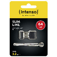 Intenso Slim Line USB-Stick 64 GB USB Typ-A 3.2 Gen 1 (3.1 Gen 1) Schwarz