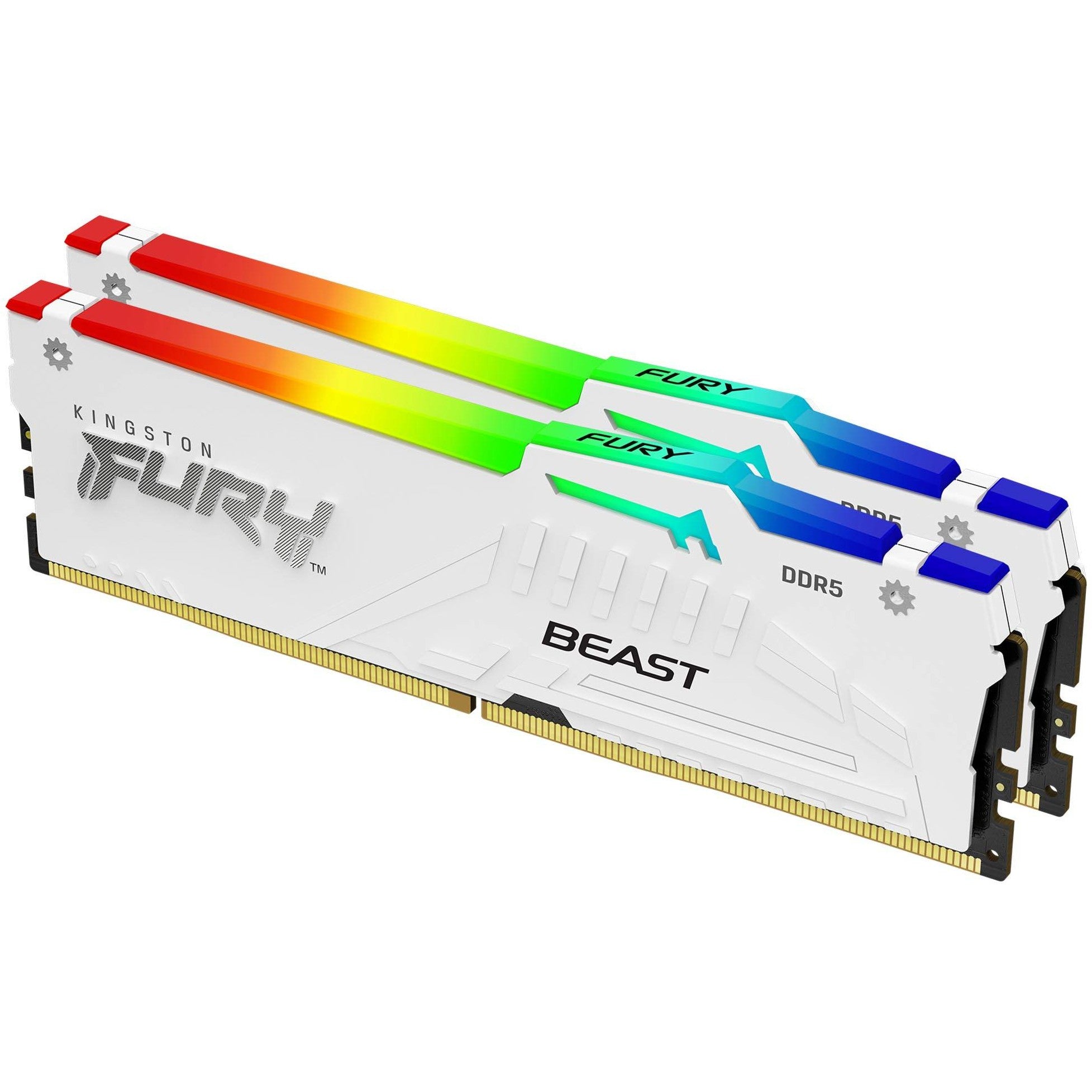 KINGSTON FURY Beast 64GB DIMM 5200MT/s DDR5 CL36 Kit of 2 White RGB EXPO