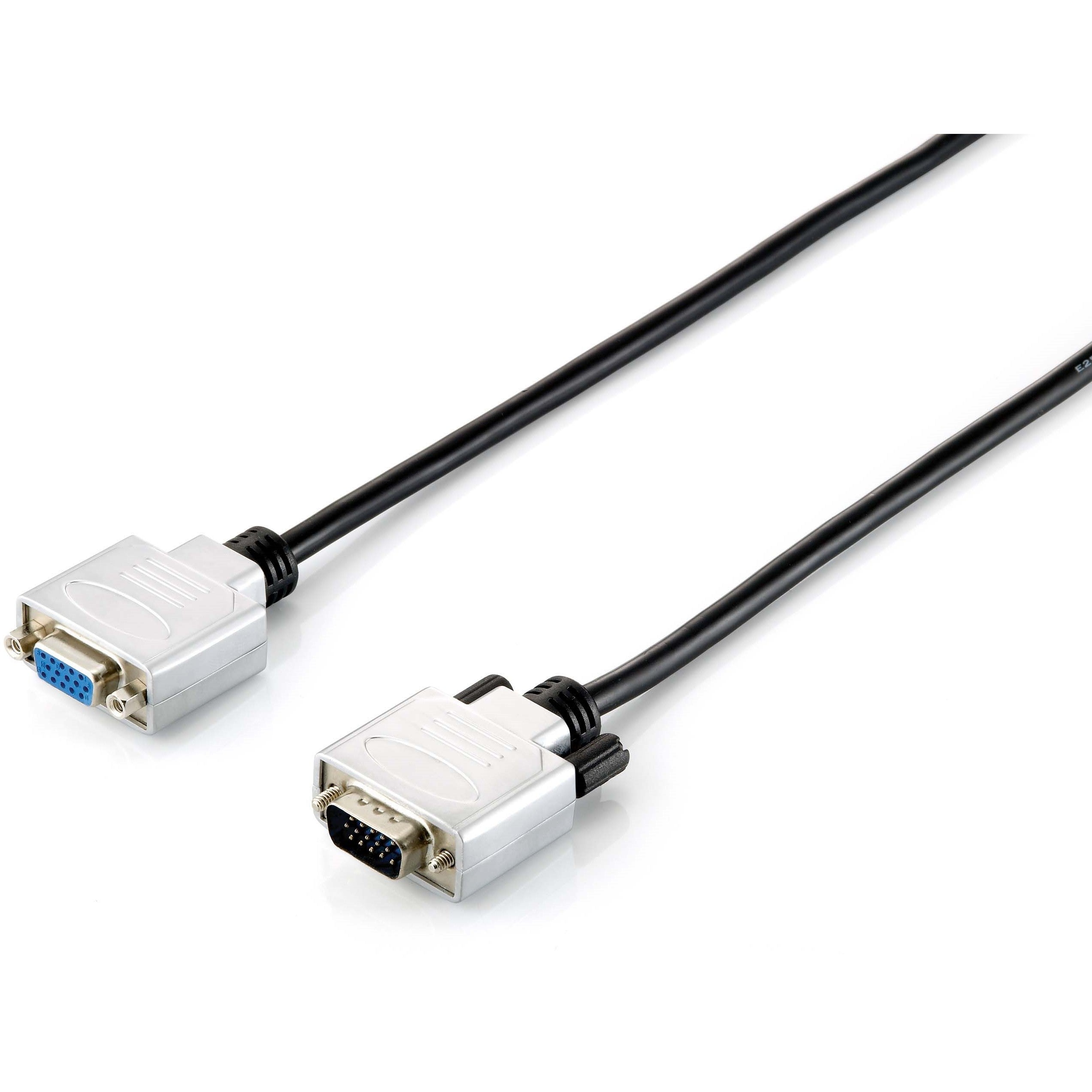 Equip VGA Kabel Verl. HD15 St/Bu 3.00m 1920x1080/60Hz sw/si Polybeutel