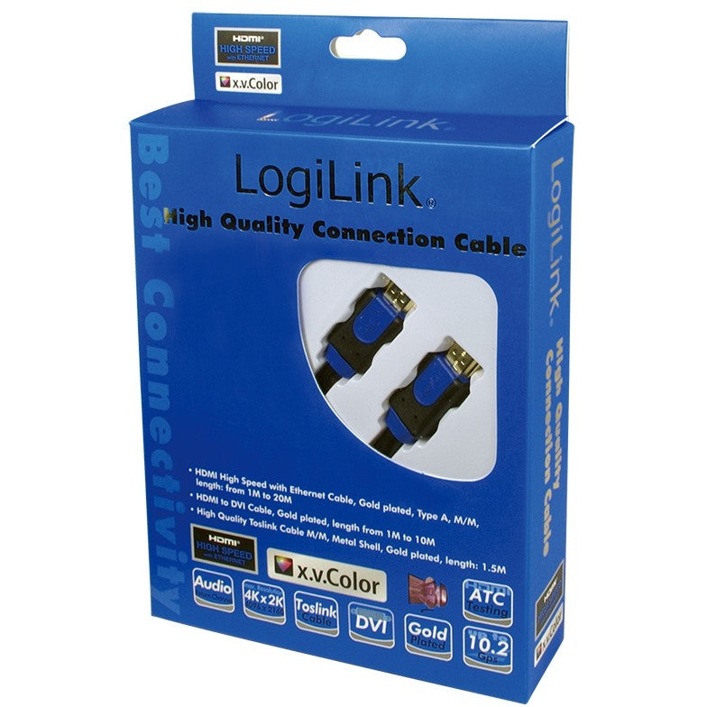 HDMI (ST-ST) LogiLink 1m 3D Ethernet Box Black