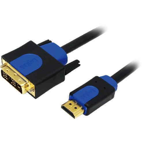 Logilink HDMI-DVI-Kabel Anschl. 18+1pin St/St 3.00m sw 1.4