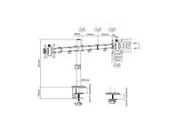 Equip 17"-32" Gelenk-Dual-Monitor-Tischhalterung