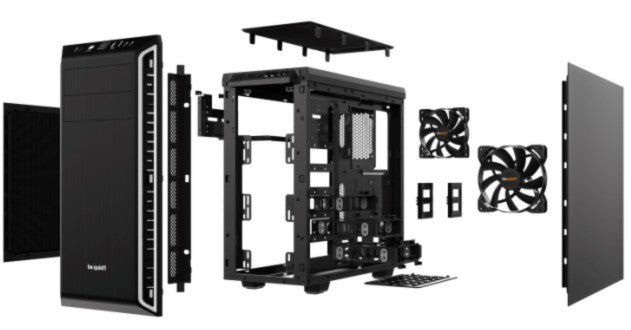 be quiet! Pure Base 600 Midi Tower Schwarz, Silber