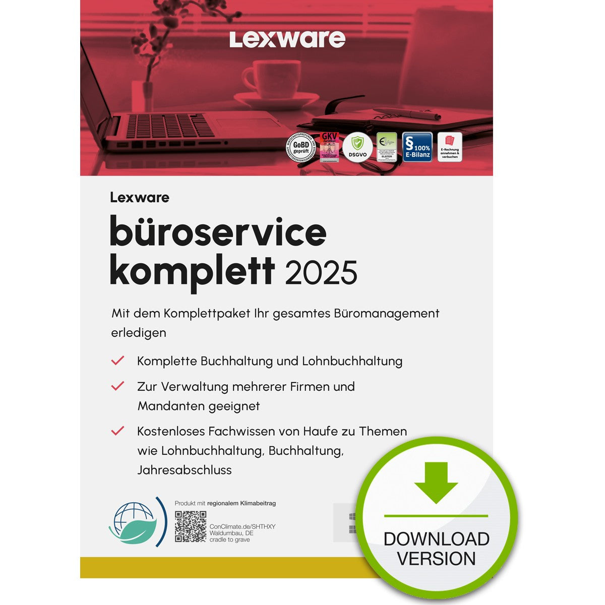 Lexware Büroservice Komplett 2025 Einzelplatzversion - 1 Device. ABO - ESD -DownloadESD