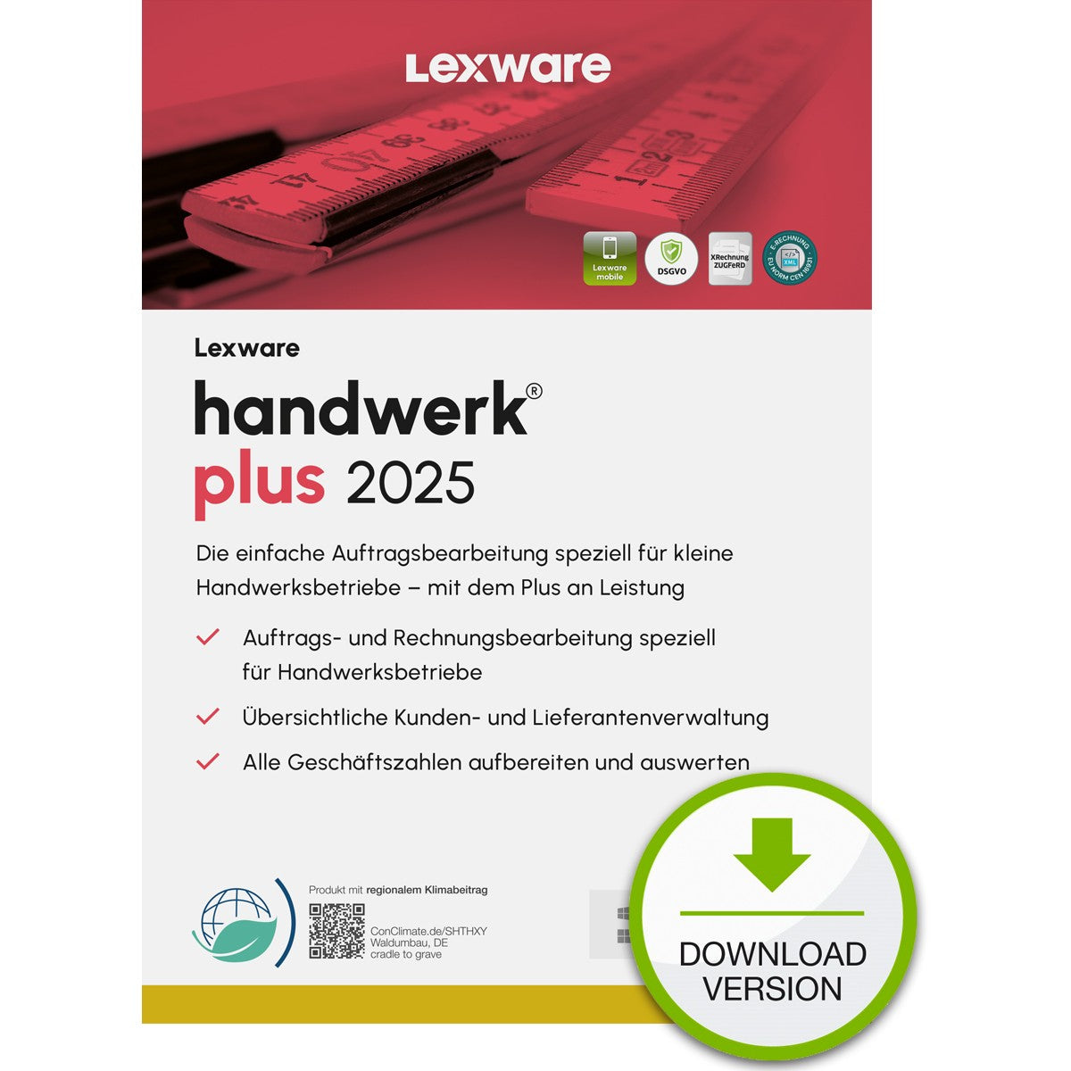 Lexware handwerk Plus 2025 - 1 Device. ABO - ESD -DownloadESD