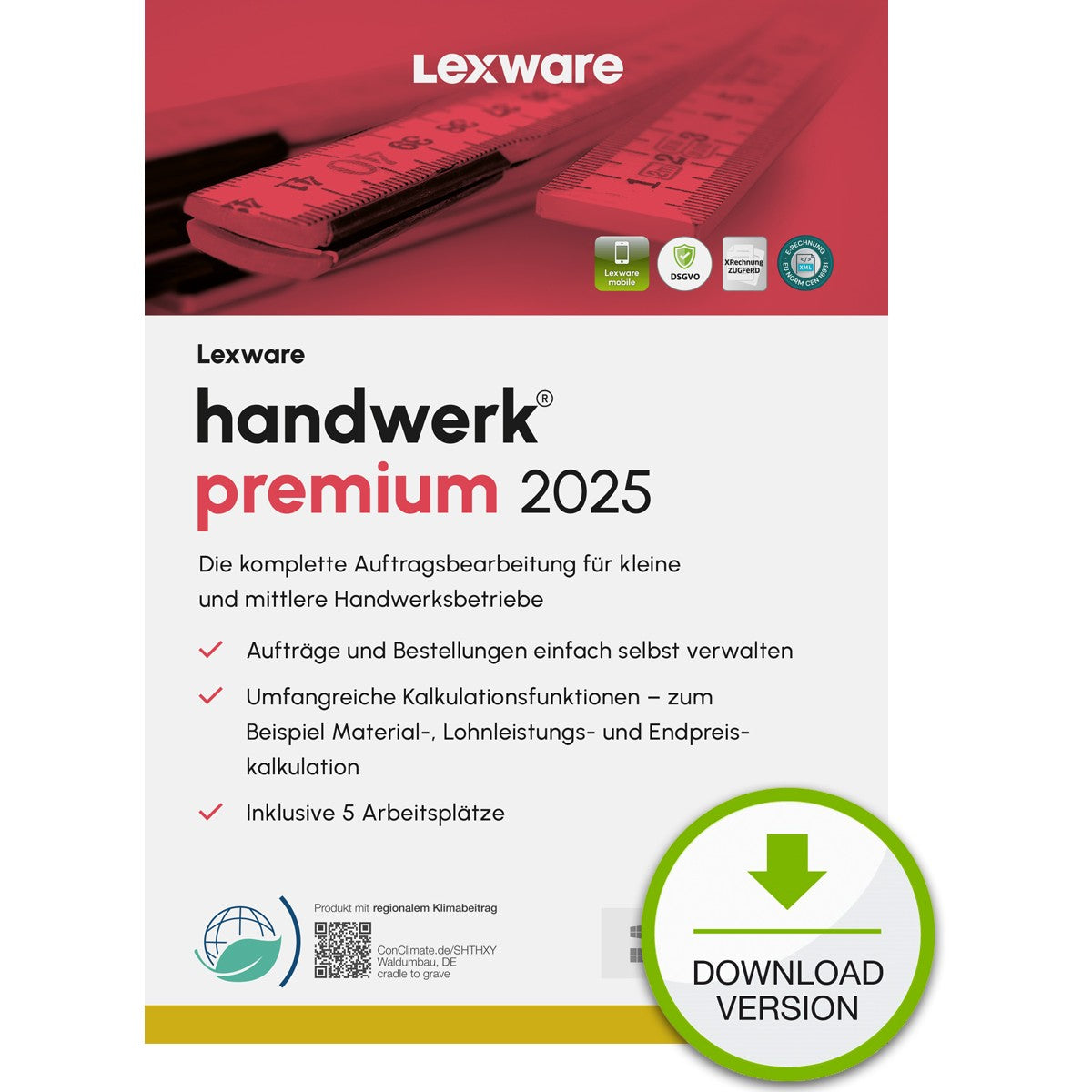 Lexware handwerk Premium 2025 - 1 Device. 1 Year - ESD-DownloadESD