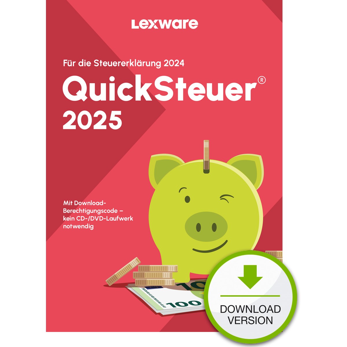Lexware Quicksteuer 2025 - 1 Device. bis zu 3 Steuererklärungen - ESD-DownloadESD