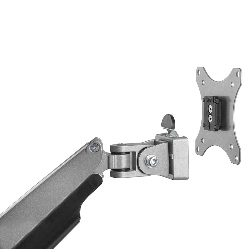 StarTech.com Tisch Monitorhalterung - Ergonomischer VESA Monitorarm - Bildschirm bis 32" und 9 kg - voll beweglich, höhenverstellbar, schwenkbar - Aluminium - C-Klemme/Durchführung - Silber