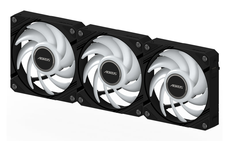 GIGABYTE AORUS EZ CHAIN FAN 120 (3-Pack) Hauptplatine Ventilator 12 cm Schwarz 3 Stück(e)