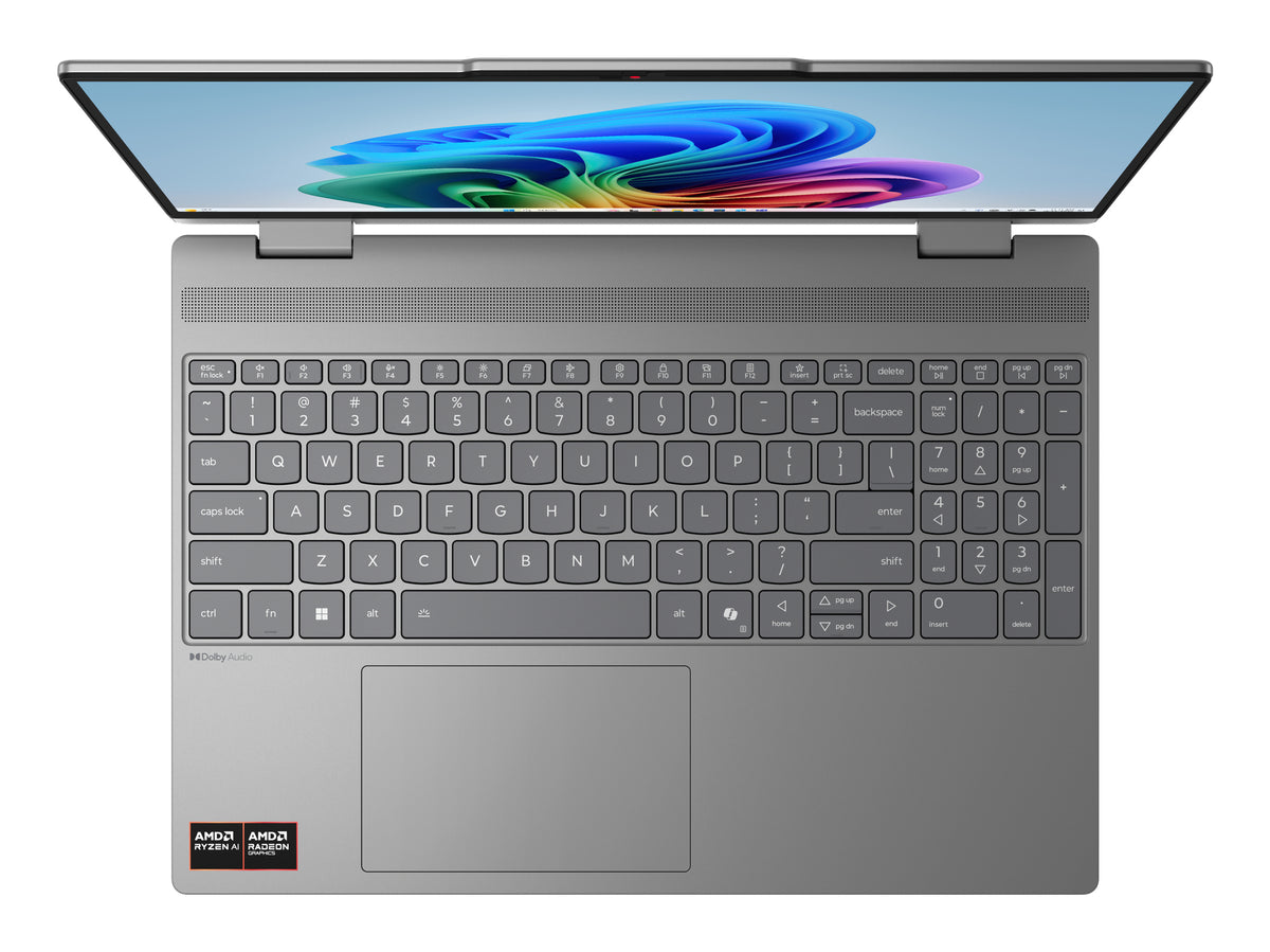 Lenovo IdeaPad 5 2-in-1 15AGP11 Copilot+ PC AMD Ryzen AI 7 445 Hybrid (2-in-1) 38,9 cm (15.3") Touchscreen WUXGA 16 GB DDR5-SDRAM 1 TB SSD Wi-Fi 7 (802.11be) Windows 11 Home Deutsch Grau