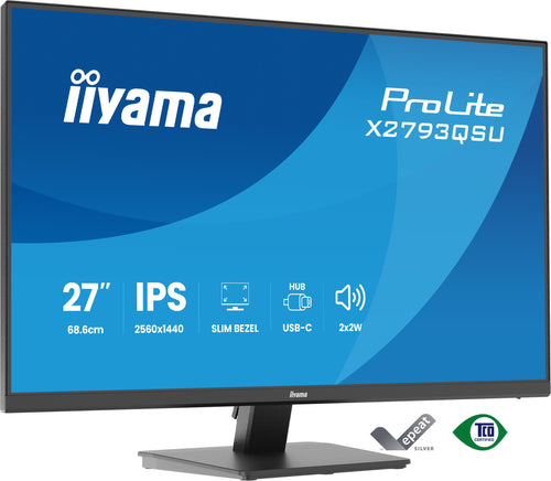 iiyama ProLite X2793QSU-B1 Computerbildschirm 68,6 cm (27") 2560 x 1440 Pixel Quad HD LED Schwarz