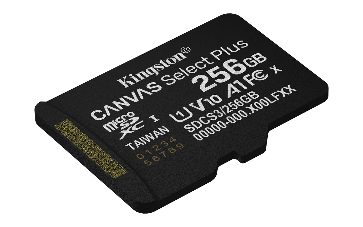 Kingston Technology 256GB micSDXC Canvas Select Plus Gen3 150R A1 (Ohne SD-Adapter)