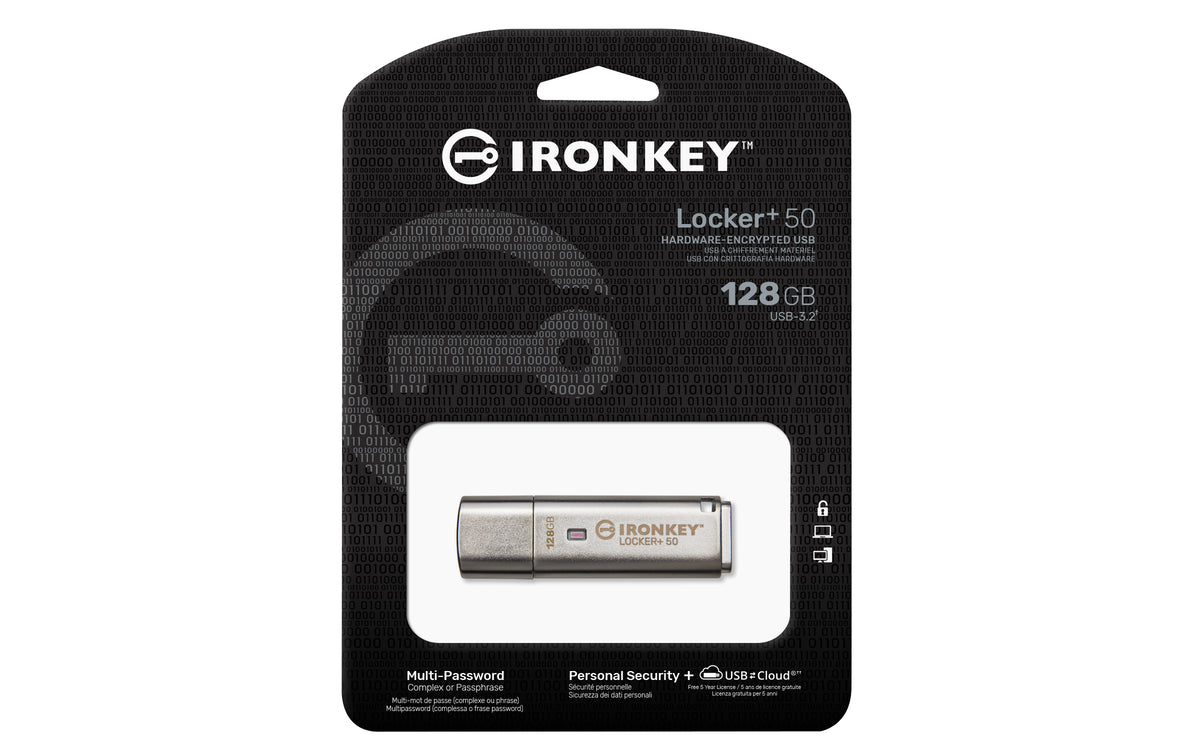 Kingston Technology IronKey 128GB IKLP50 AES USB, w/256bit Encryption