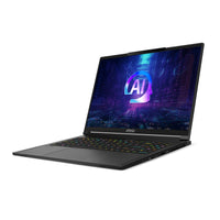 MSI Stealth A16 AI+ A3XWIG-043 AMD Ryzen AI 9 HX 370 Laptop 40,6 cm (16") Quad HD+ 32 GB LPDDR5x-SDRAM 2 TB SSD NVIDIA GeForce RTX 5080 Wi-Fi 7 (802.11be) Windows 11 Home Schwarz