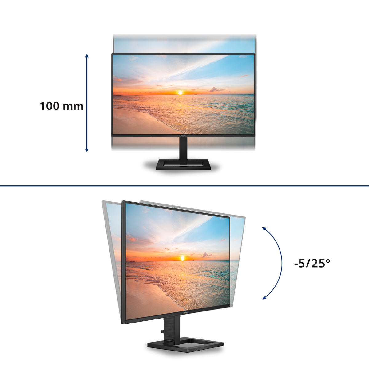 Philips 1000 series 27E1N1600AE/00 Computerbildschirm 68,6 cm (27") 2560 x 1440 Pixel Quad HD LCD Schwarz