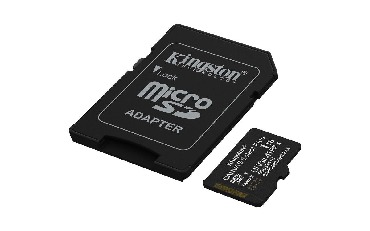 Kingston Technology 1TB microSDXC Canvas Select Plus Gen3 150MB/s A1 (Einschließlich SD Adapter)