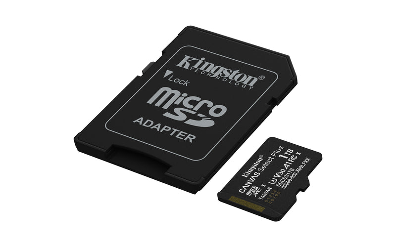 Kingston Technology 1TB microSDXC Canvas Select Plus Gen3 150MB/s A1 (Einschließlich SD Adapter)
