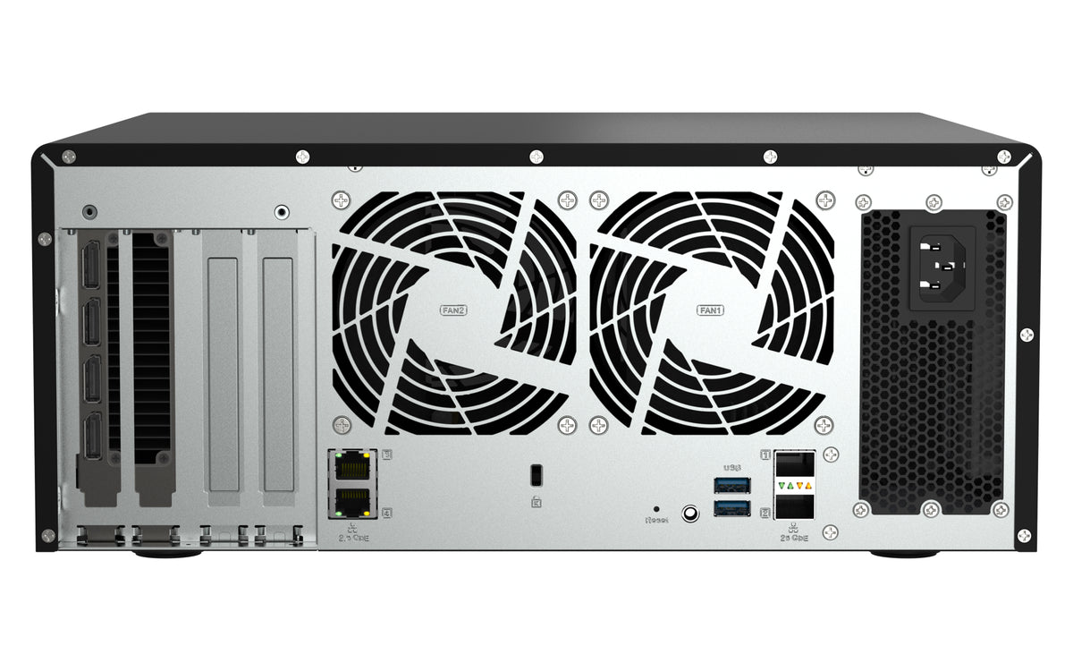 QNAP QAI-h1290FX NAS Tower EPYC 7302P 128 GB DDR4 0 TB QuTS hero Schwarz