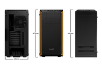 be quiet! Pure Base 600 Window Midi Tower Schwarz, Orange