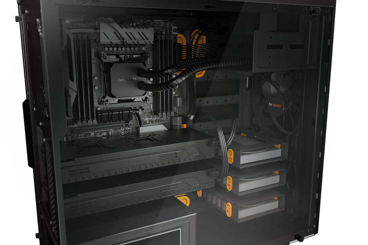 be quiet! Pure Base 600 Window Midi Tower Schwarz, Orange
