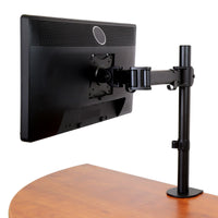 StarTech.com Monitorhalterung für VESA kompatible Bildschirme bis zu 34" und 8 kg - Gelenkige Halterung für einzelnen Monitor - höhenverstellbar mit Tischklemme/Durchführung - Schwarz