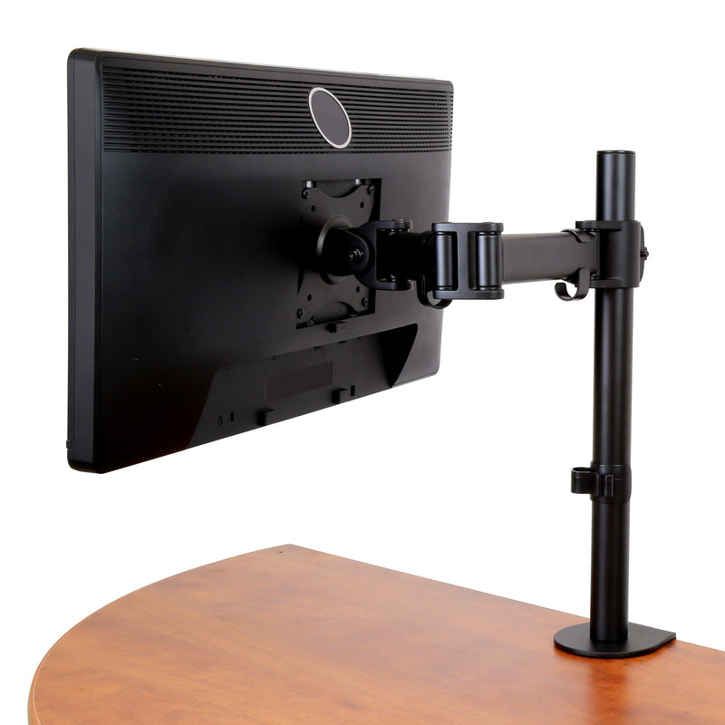 StarTech.com Monitorhalterung für VESA kompatible Bildschirme bis zu 34" und 8 kg - Gelenkige Halterung für einzelnen Monitor - höhenverstellbar mit Tischklemme/Durchführung - Schwarz