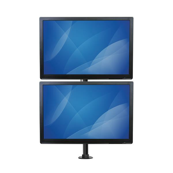StarTech.com Tischhalterung für zwei Monitore, Vertikal, Stahl - Für bis zu Zwei 27" oder 34" (10kg) Ultrawide VESA Mount Monitore