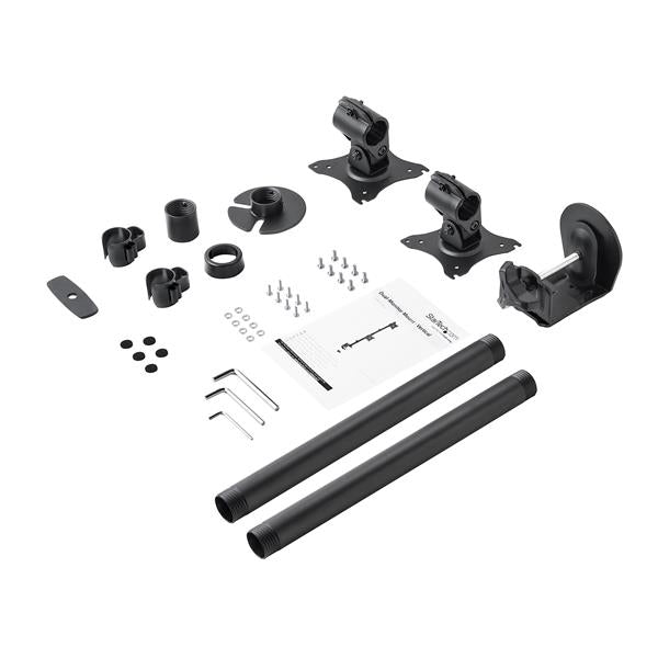 StarTech.com Tischhalterung für zwei Monitore, Vertikal, Stahl - Für bis zu Zwei 27" oder 34" (10kg) Ultrawide VESA Mount Monitore