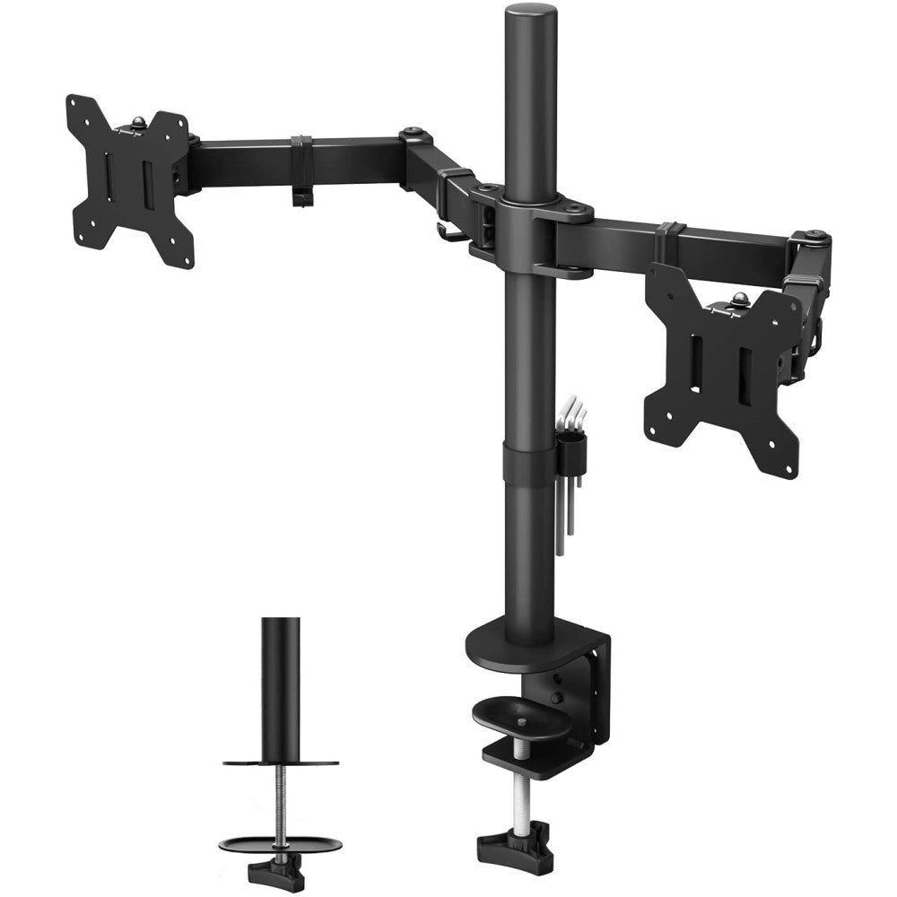 Techly ICA-LCD 382-D Flachbildschirm-Tischhalterung 68,6 cm (27") Tisch/Bank Schwarz