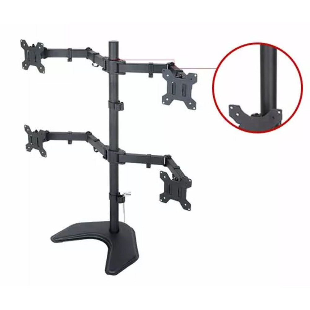 Techly ICA-LCD 2540 Flachbildschirm-Tischhalterung 68,6 cm (27") Tisch/Bank Schwarz