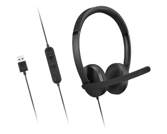 Lenovo 4XD1P83425 Kopfhörer & Headset Kabelgebunden Kopfband Anrufe/Musik USB Typ-A Schwarz