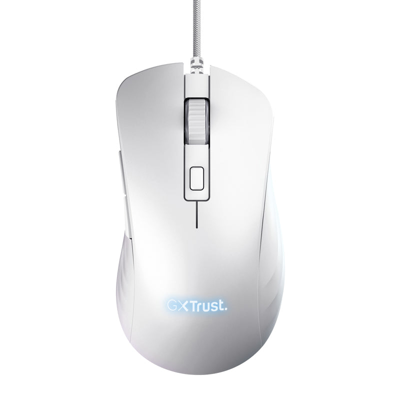 Trust GXT924W YBAR+ Maus Gaming rechts USB Typ-A Optisch 25600 DPI