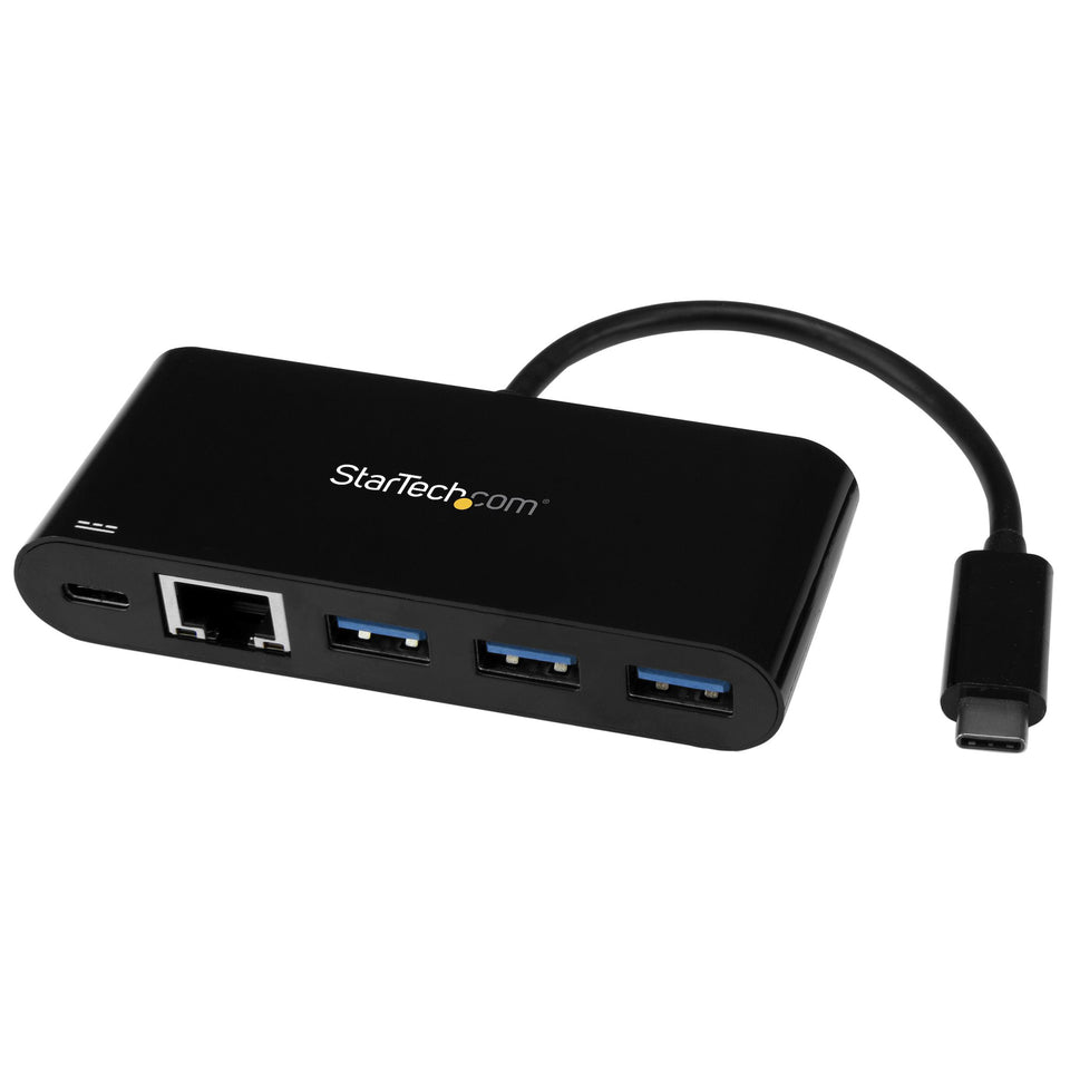 StarTech.com Adaptateur USB-C vers Ethernet avec hub USB 3.0 à 3 ports et alimentation
