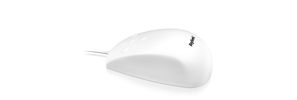 KeySonic KSM-3020M-W, souris étanche, silicone, USB, étanche IP68, blanc